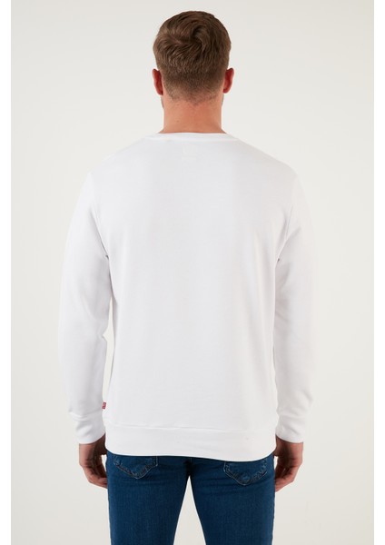 Pamuklu Regular Fit Bisiklet Yaka Sweat Erkek Sweat A4911 fırsatları