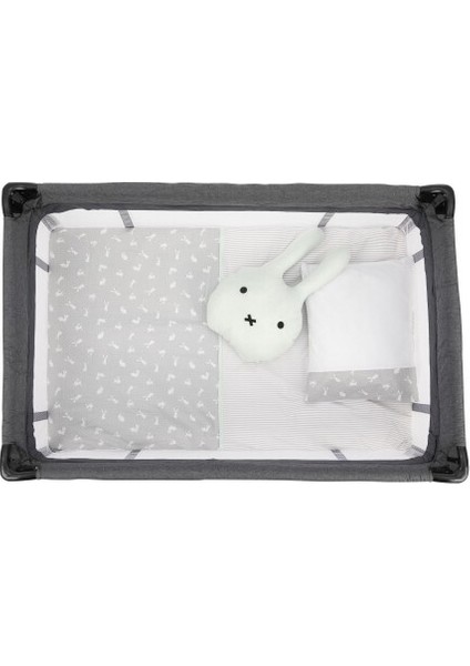 6 Parça Lüks Park Yatak Bebek Uyku Seti - Happy Rabbit