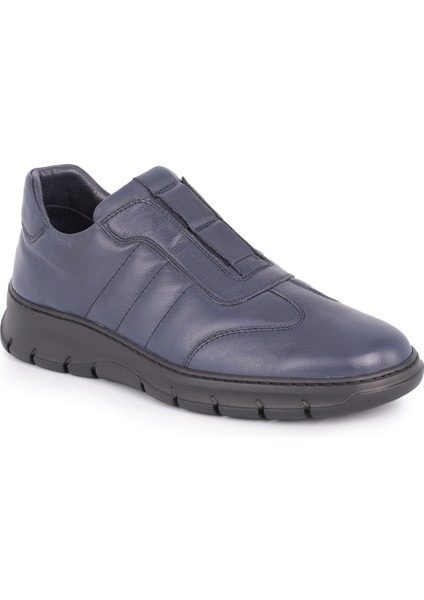 L4523 Deri Erkek Casual Ayakkabı Lacivert