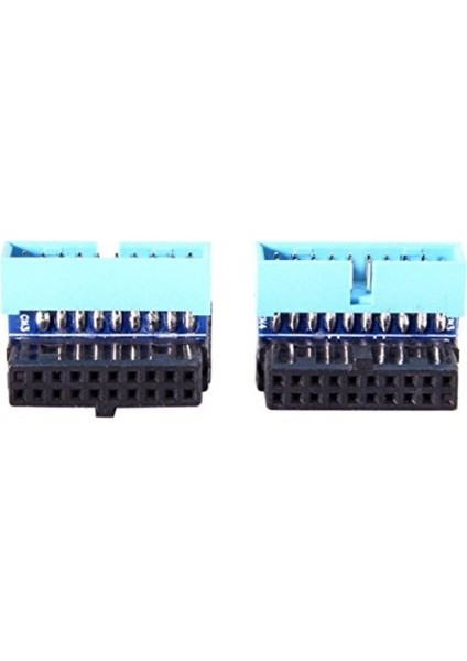 4976 USB 3.0 19 20PIN Dişi Erkek 90 Derece Yön Değiştirme Uzatma Adaptörü