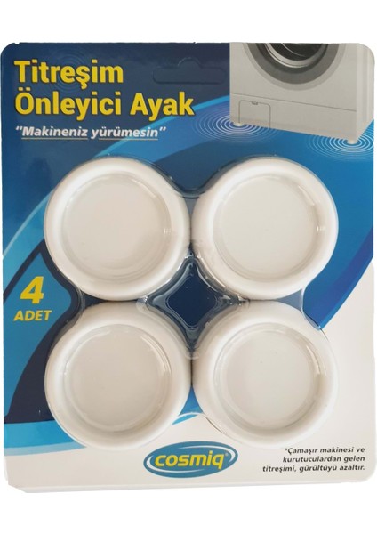 Çamaşır Makinesi Titreşim Önleyici Ayak 4'lü Set