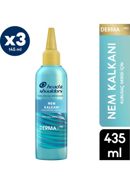 Dermaxpro Nem Kalkanı Hyaluronik Asitli  Kepek  Saç Derisi Balsamı 145 ml x3