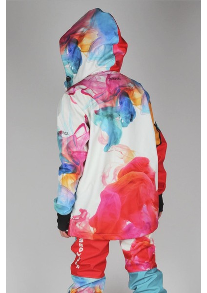 Smoky Fermuar SS7801 Kadın Kayak Montu, 1. Kalite Unisex Snowboard Montu