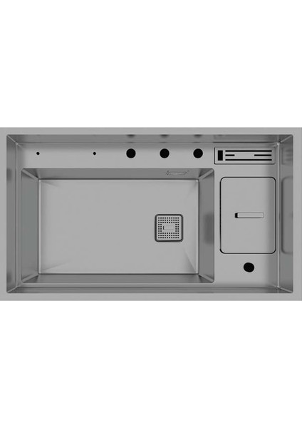 Lusso 1060 Nano Teknoloji Mat Gri Çelik Eviye