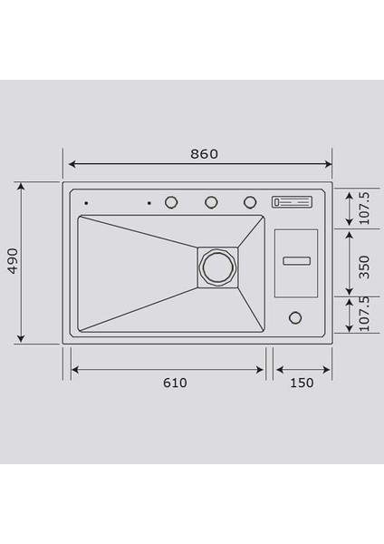 Lusso 1060 Nano Teknoloji Mat Gri Çelik Eviye modelleri
