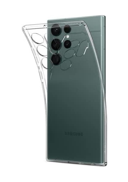 Samsung Galaxy S22 Ultra Kılıf, Şeffaf Silikon Kamera Korumalı S22 Ultra Kılıfı