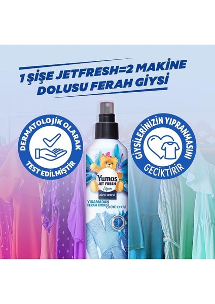 Jet Fresh Giysi Spreyi Lilyum 2 x 200 ml