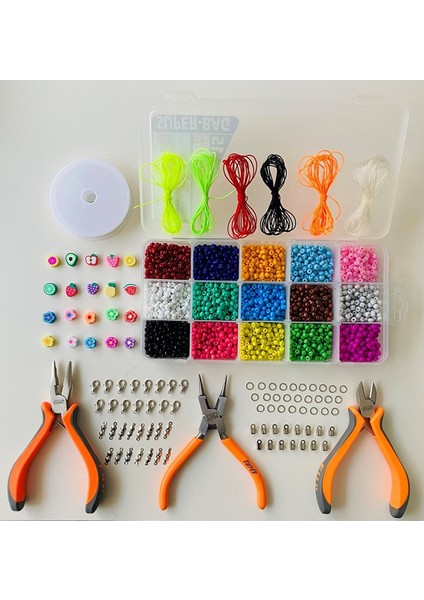 No:60 Kutulu Penseli Kapsamlı Hobi Seti ( 3 Pense - Kum Boncuk - Fimo )