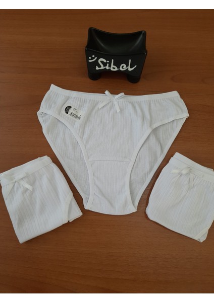 Bikini Fitilli Külot Beyaz 3 Adet