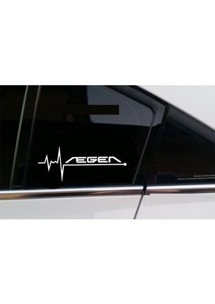 Oto Sticker Fiat Egea Nabız Kalp Atışı Ritim Sticker 2 Adet