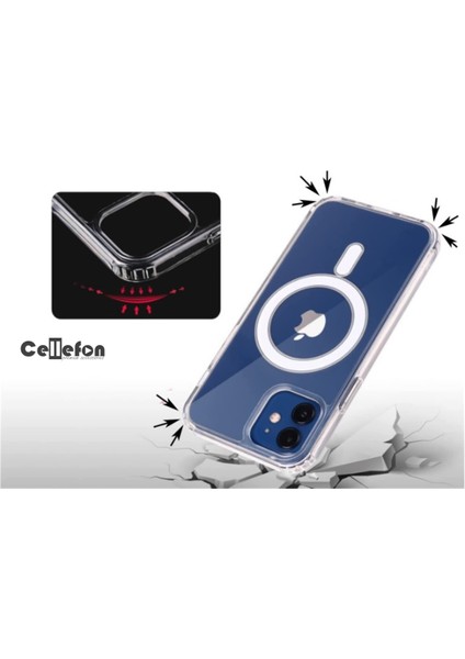 iPhone 12 Şeffaf Magsafe Kılıf