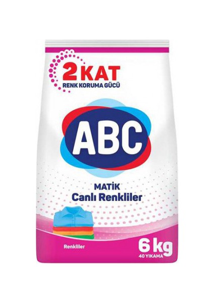 Matik Canlı Renkliler 40 Yıkama 6 kg