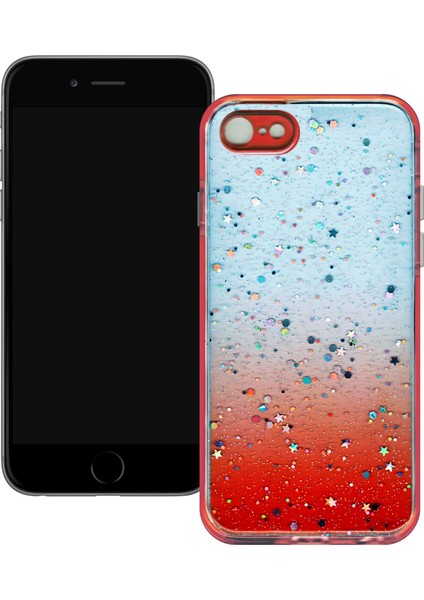 Apple iPhone 7/8 Simli Şeffaf Sert Slikon Kılıf