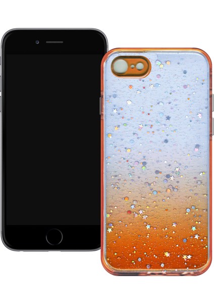 Apple iPhone 7/8 Simli Şeffaf Sert Slikon Kılıf