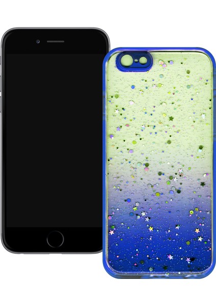 Apple iPhone 6/6s Simli Şeffaf Sert Slikon Kılıf