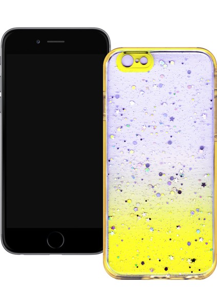 Apple iPhone 6/6s Simli Şeffaf Sert Slikon Kılıf