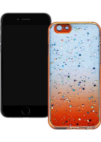 Apple iPhone 6/6s Simli Şeffaf Sert Slikon Kılıf