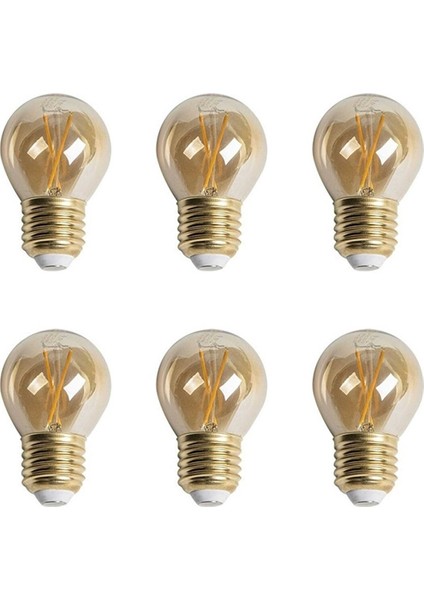 Cata 6 Adet 4W Rustik LED Ampul Amber (E27) CT-4283