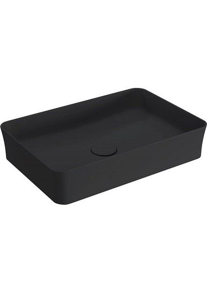 Bocchi Slim Line Dikdörtgen Lavabo 55X38 cm Mat Siyah