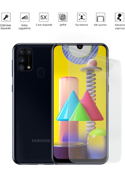 Kip GSM Samsung Galaxy M31 Ekran Koruyucu Tam Kaplayan Esnek Kırılmaz Nano Temperli