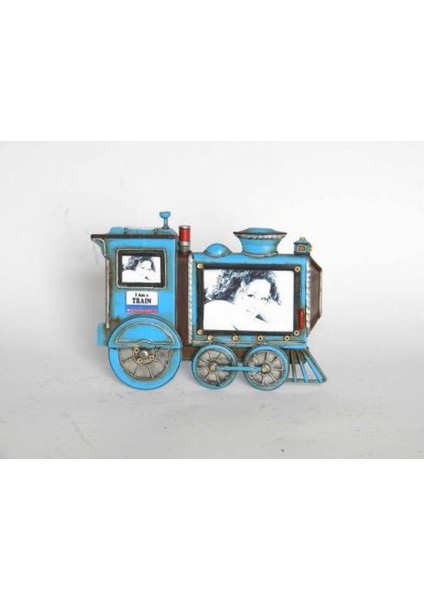 Metal Objeler-Rd Lokomotif-Photo Frame Resim Çerçevesi-18*3*14 Cm.