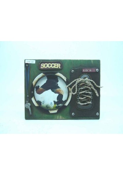 Metal Objeler-Rd-Photo Frame Futbol Resim Çerçevesi-23*18*3 Cm.– Dekoratif Obje