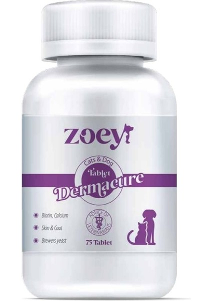 Dermacure 75 Tablet Kedi ve Köpek Tüy Bakım Ürünü