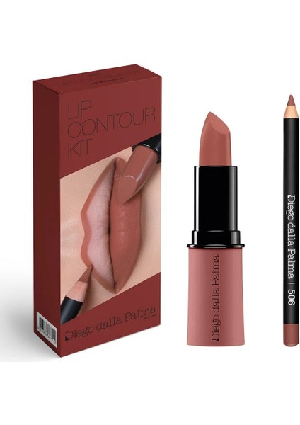 Lip Contour Kit Lipstick 506 + Dudak Kalemi 506 - Let Me Mauvea