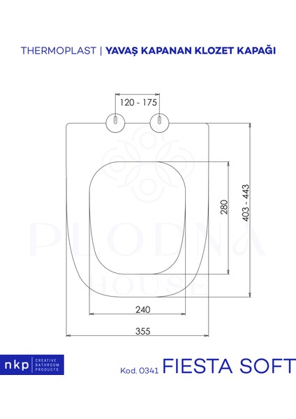 Plodna House Fiesta Soft Yavaş Kapanır Klozet Kapağı