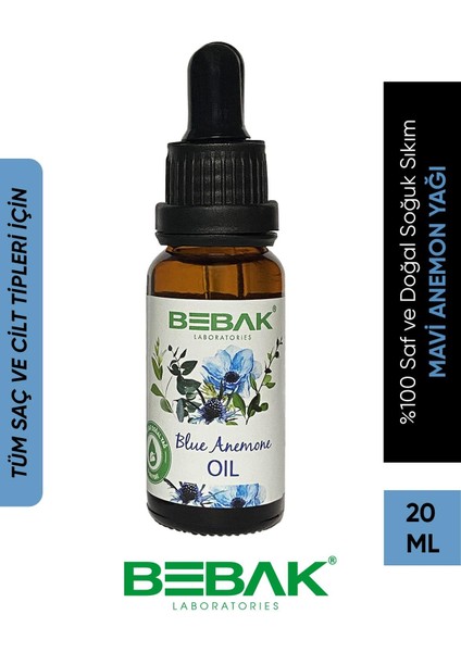 %100 Saf ve Doğal Soğuk Sıkım Mavi Anemon Yağı 20 ml