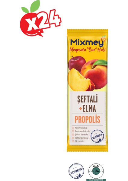 Bee Elma Şeftali Propolis 25 gr (24 Lü)