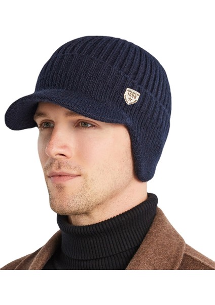 Erkekler Kış Örme Şapka Açık Bisiklet Kulak Koruma Sıcaklık Kap