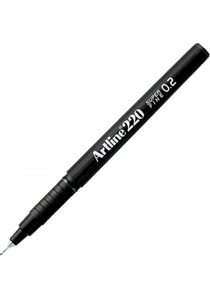 : 220N Super Fine Ince Keçe Uçlu Yazı Kalemi : 0,2 mm : Siyah