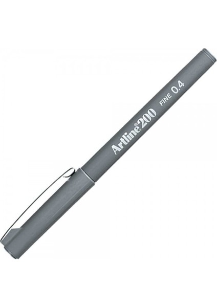 : 200N Fine Keçe Uçlu Yazı Kalemi : 0,4 mm : Gri