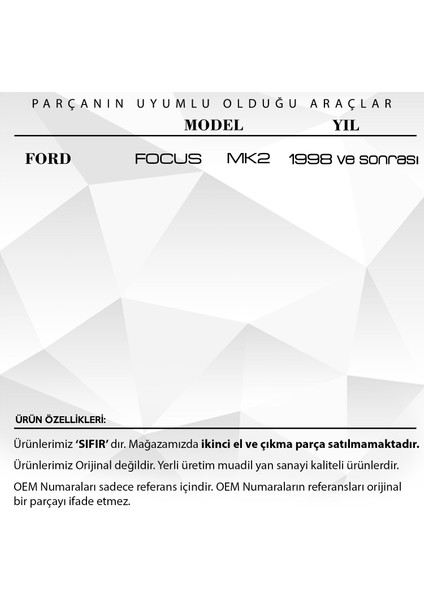 Focus Için Ön Kaput Açma fiyatları