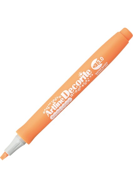 : Decorite Chisel Type Kesik Uçlu Marker : 3,00 mm : Pastel Turuncu