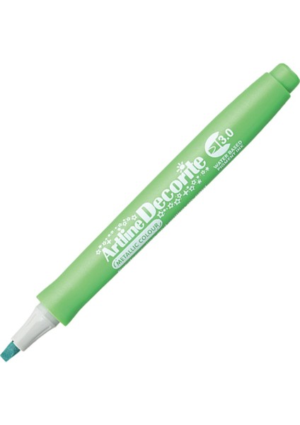 : Decorite Chisel Type Kesik Uçlu Marker : 3,00 mm : Metalik Yeşil