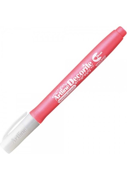 : Decorite Brush Marker Esnek Uçlu Fırça Kalem : Metalik Pembe