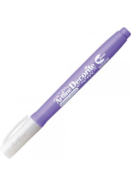 : Decorite Brush Marker Esnek Uçlu Fırça Kalem : Metalik Mor