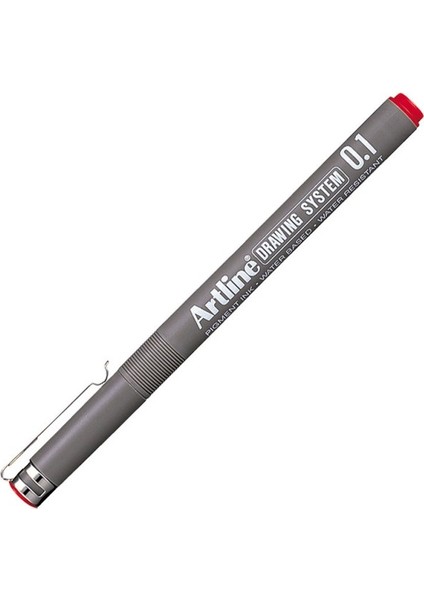 : Drawing System Teknik Çizim Kalemi : 0,1 mm : Kırmızı
