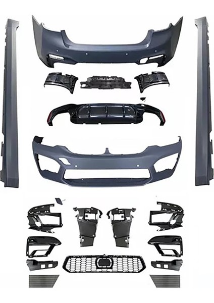 Bmw 5 Serisi G30 Için Makyajlı Lci F90 M5 Görünüm Body Kit 16-19