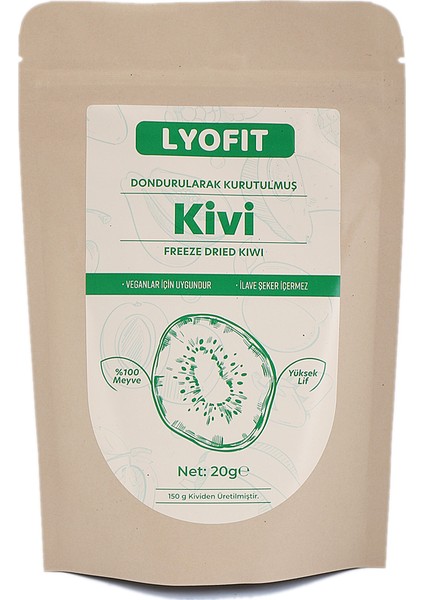 Freeze-Dried Kivi (20 gr)