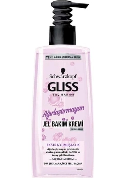 Ağırlaştırmayan Jel Bakım Kremi 200ml - Ekstra Yumuşaklık