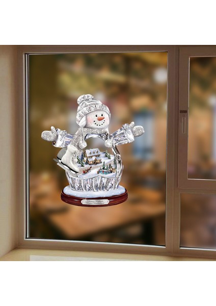 2 Adet Noel Çıkartmaları Pencere Camı Dekorasyonu Pvc Çıkartmalar (Yurt Dışından)