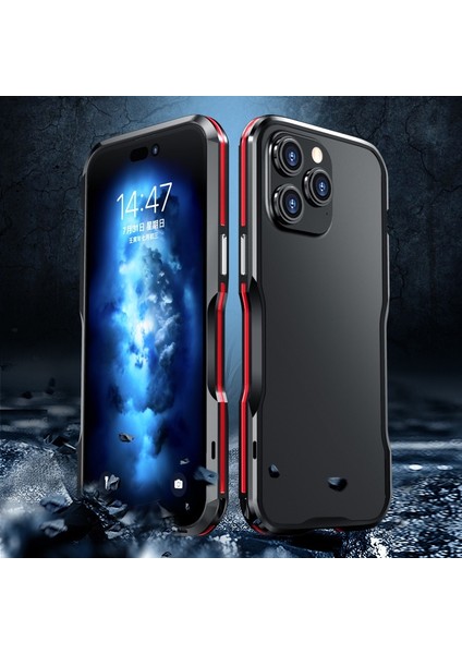 iPhone 14 Pro Max Için Metal Çerçeveli Telefon Kılıfı - Gümüş (Yurt Dışından) fiyatları