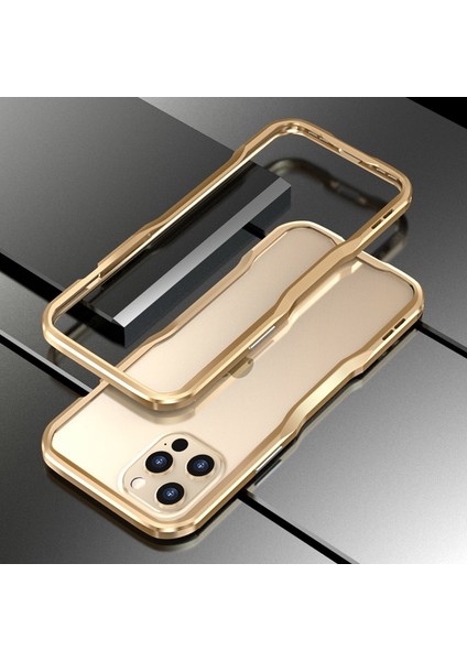 iPhone 12 / 12 Pro Için Manyetik Tutuculu Telefon Kılıfı - Altın (Yurt Dışından)