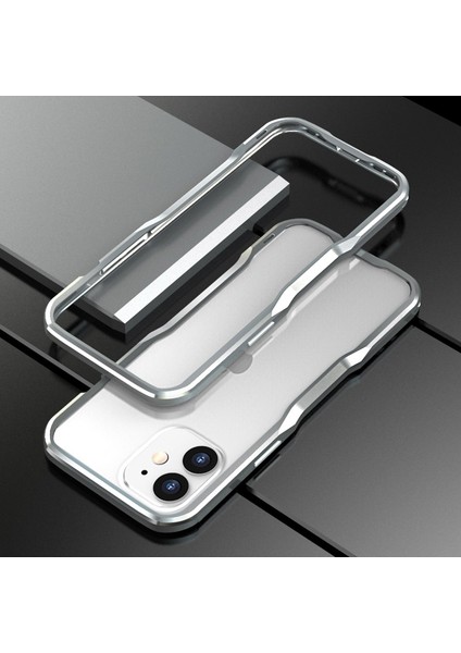 iPhone 12 Mini Için Manyetik Tutuculu Telefon Kılıfı - Gümüş (Yurt Dışından)