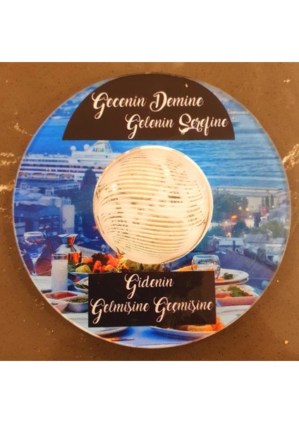 Işıklı Gecenin Demine Gelenin Şerefine Bardak Altlığı 2 Li