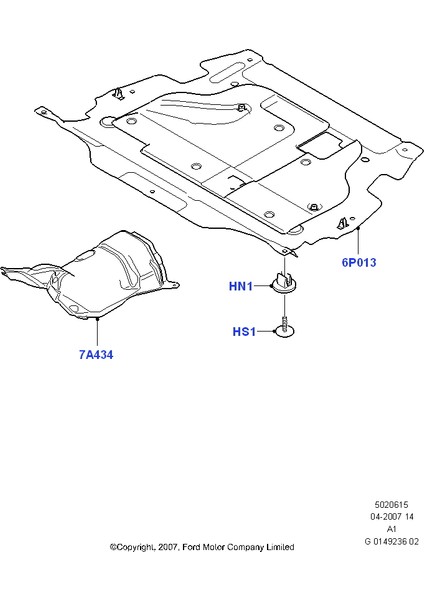 Mondeo Motor Alt Muhafaza Plastik Tip 2007-2015