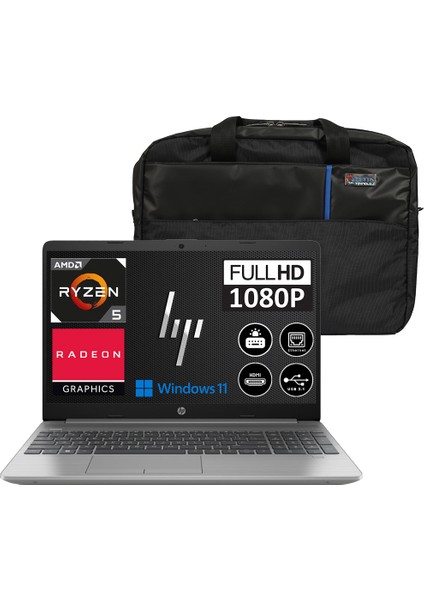 255 G9 AMD Ryzen 5 5625U 8 GB 256 GB SSD Windows 11 Home 15.6" FHD Taşınabilir Bilgisayar 6Q8N2ESWWH01 Zetta Çanta